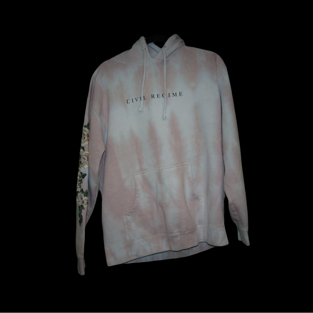 Civil Regime Men's Pink Tie-Dye Crewneck Hoodie